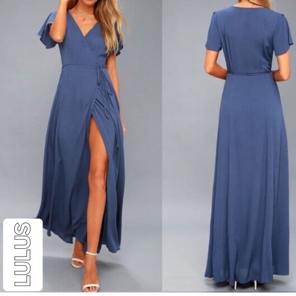 Lulus Maxi Floor Length Wrap Dress Size XL